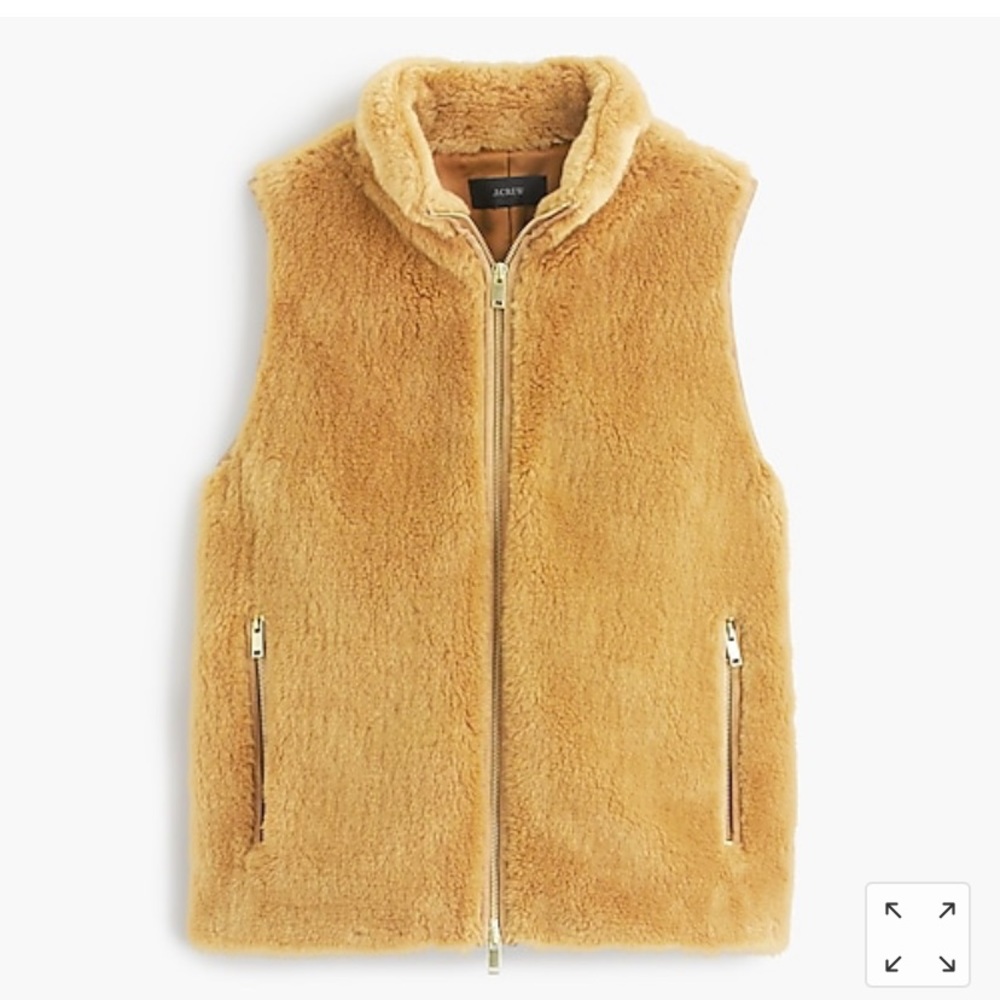 J.CREW Faux Fur Vest Sz. Medium